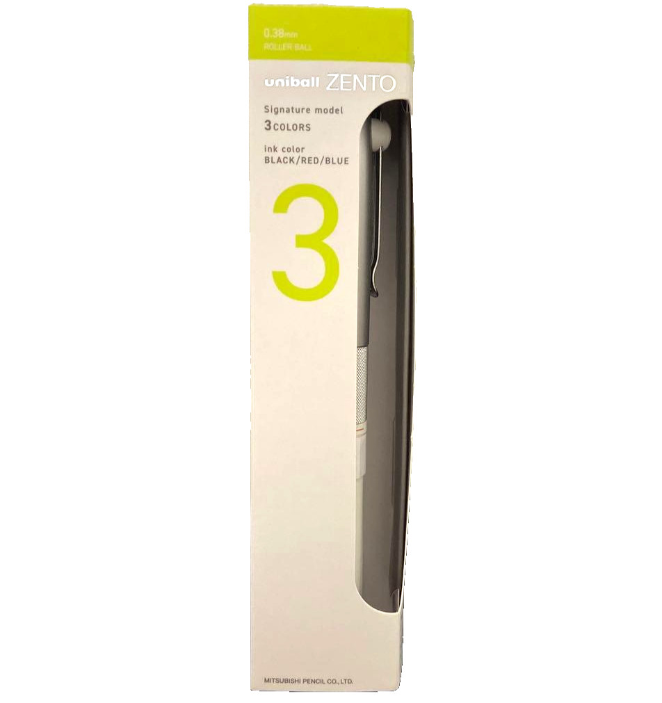 Mitsubishi uni-ball ZENTO Signature Model 3-Color Multi Ballpoint Pen 0.38mm
