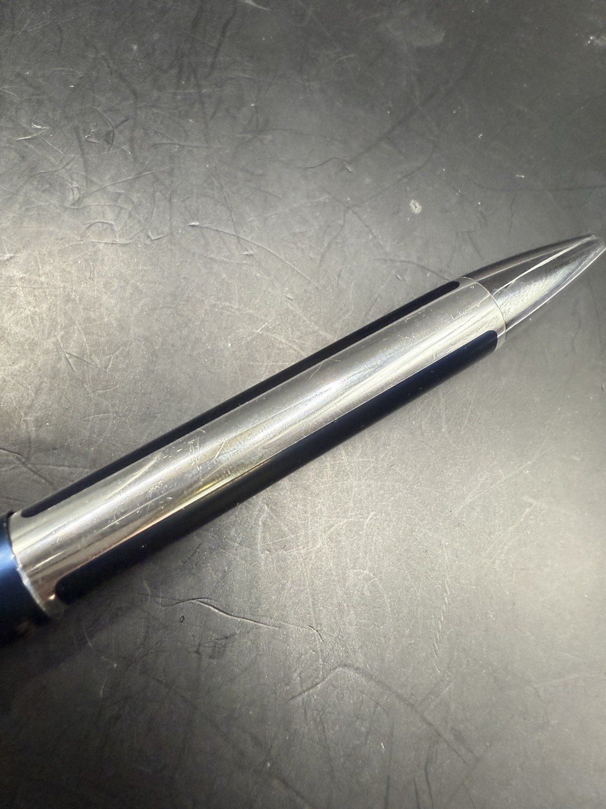 Pelikan Pura K40 Blue & Silver Ballpoint Pen Made In Germany Needs Ink Refill