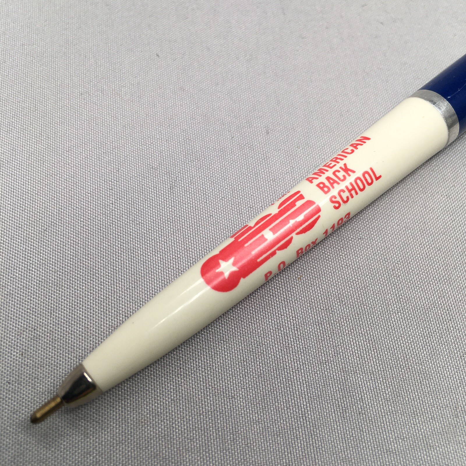 ABS American Back School Ashland Kentucky Advertising Pen Patriotic Colors Dried