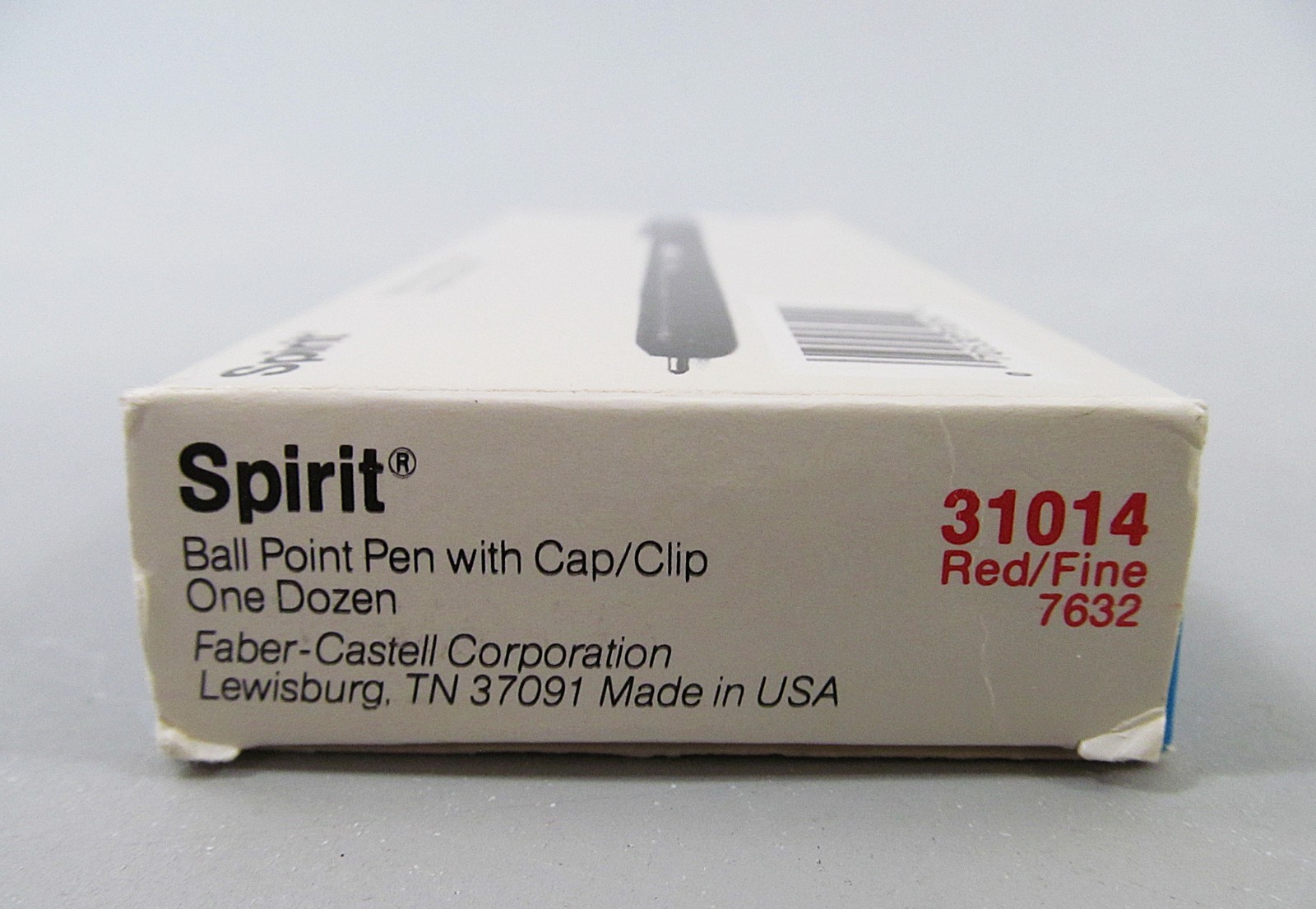 Faber Castell Spirit 7632 Red/Fine Ball Point Pens Dried Ink Nonworking 12 Box