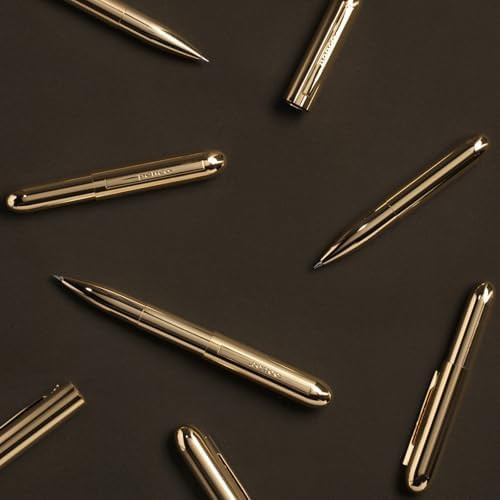 Penco Perfection Brass Ballpoint Pen Bullet Pocket Gold Solid Brass Japan New