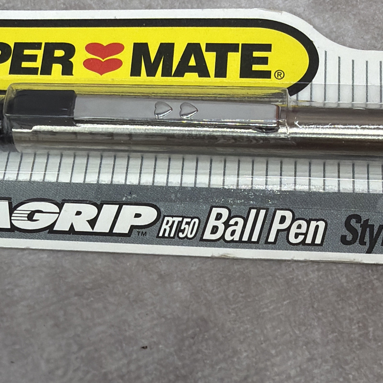 Paper Mate DynaGrip RT50 Ball Point Pen Medium Point Silver Barrel Blue Ink 1993