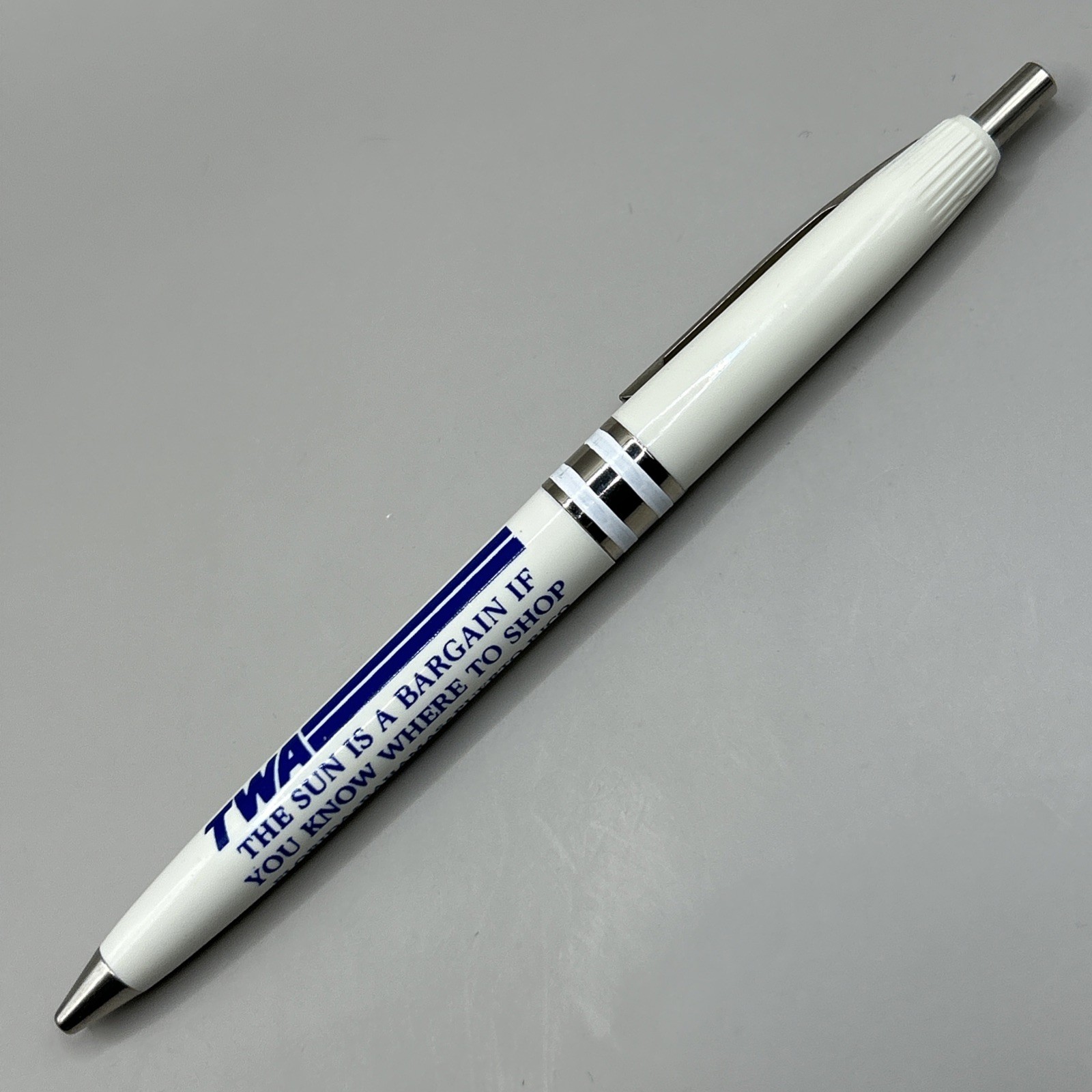 VTG Kwik Klik Sample Ballpoint Pen TWA Trans World Airlines