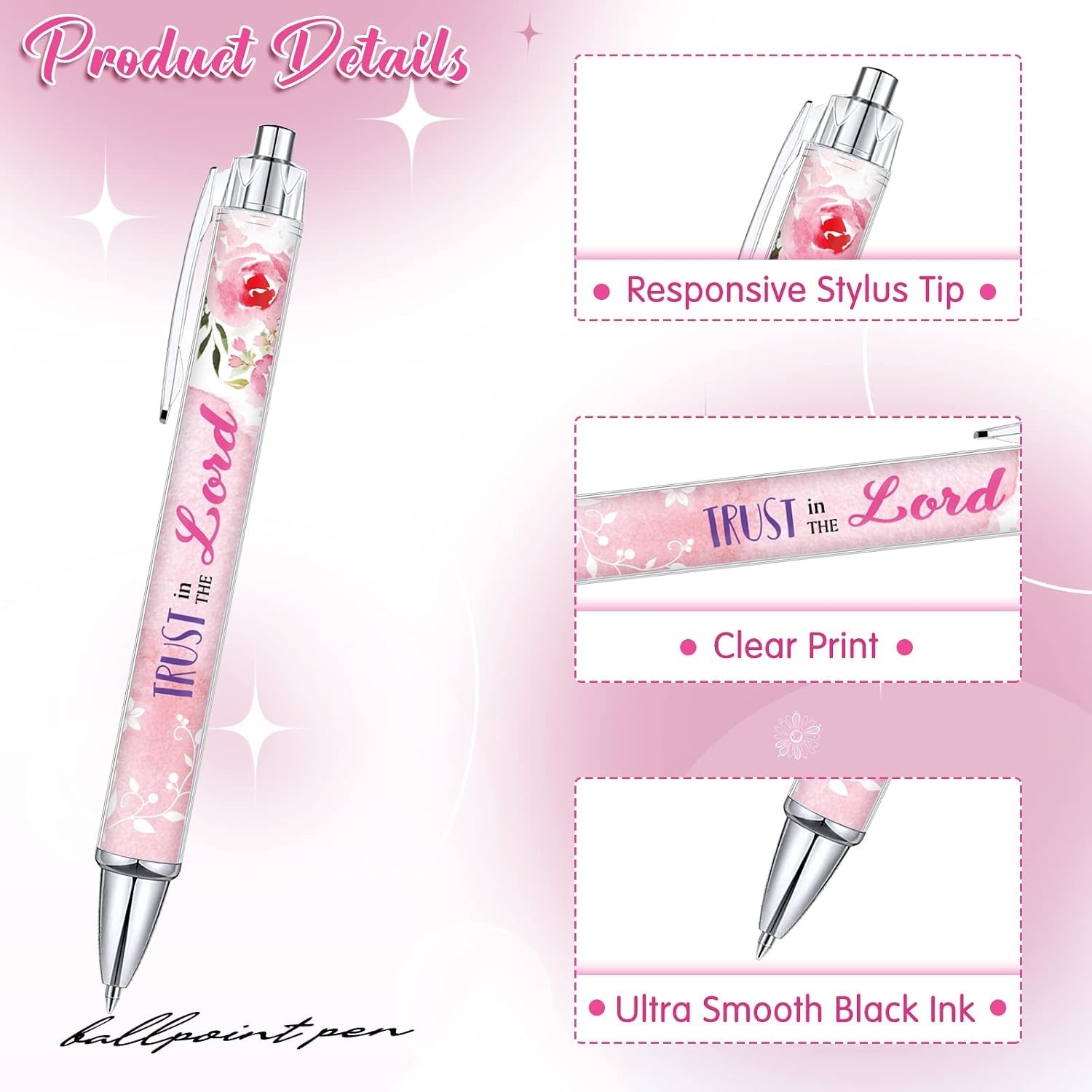10 Pcs Christian Pens for Women Religious Ink Pens Easter Gifts Inspirational…