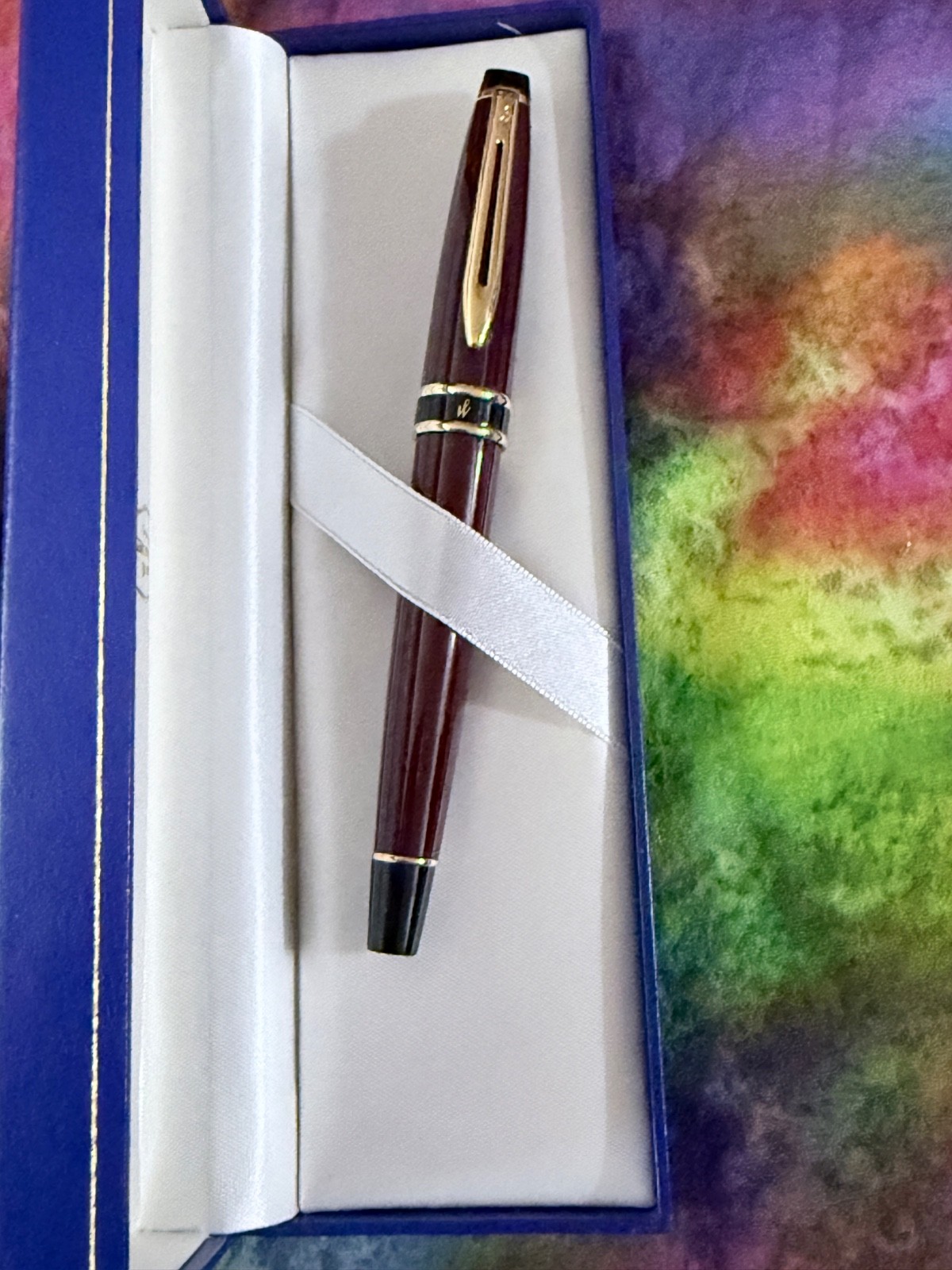 Waterman Paris Vintage X-pert Solid Burgundy Cartridge Fountain Fill Pen France