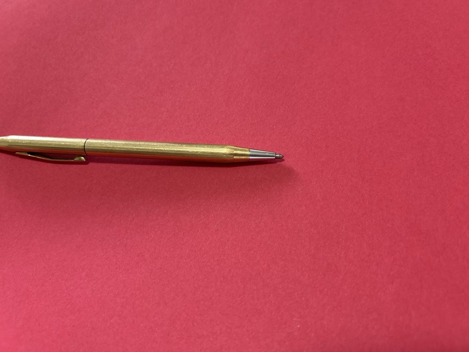 Cross Gold Retractable Click Ballpoint Pen, GOLD FILLED 1/20 10K, Pocket Clip