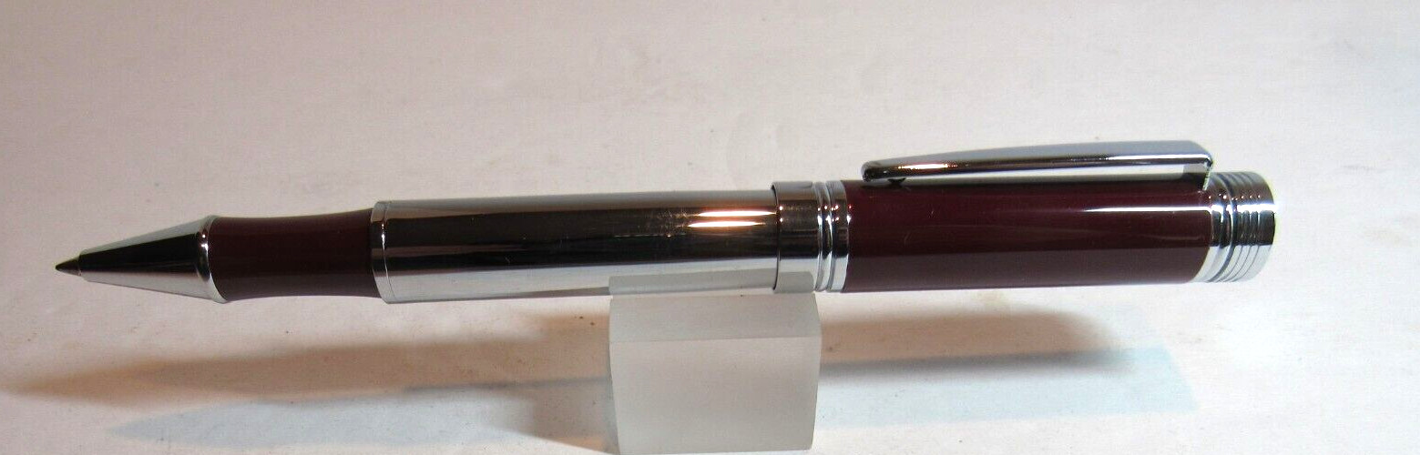 TERZETTI HEAVY METAL ROLLERBALL PEN-MODEL BISHOP- RUBY RED