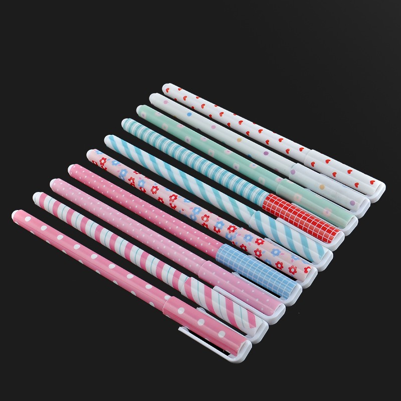 10pcs/lot Cute Office School Accessories 0.38mm Pen Nice Gel Pens Colorful Gift