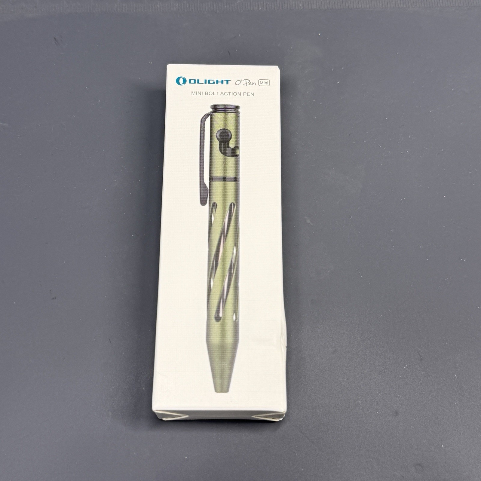 Olight Open Mini EDC Bolt Action Pen, Green, New In Box