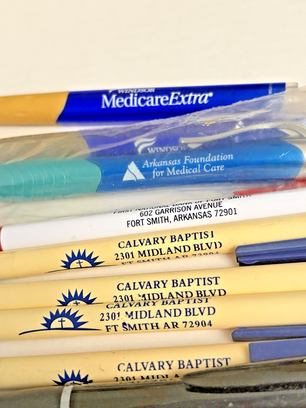 Company Logo Branded Pens Old Vintage Pen Lot of 12 One Dozen Various Styles