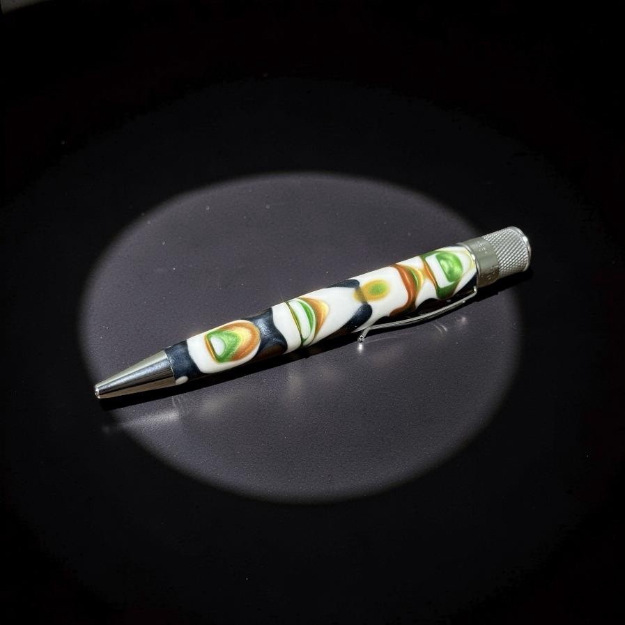 Retro 51 Tornado “ROUND AND ROUND» Acrylic Regular Rollerball Pen RARE w/box