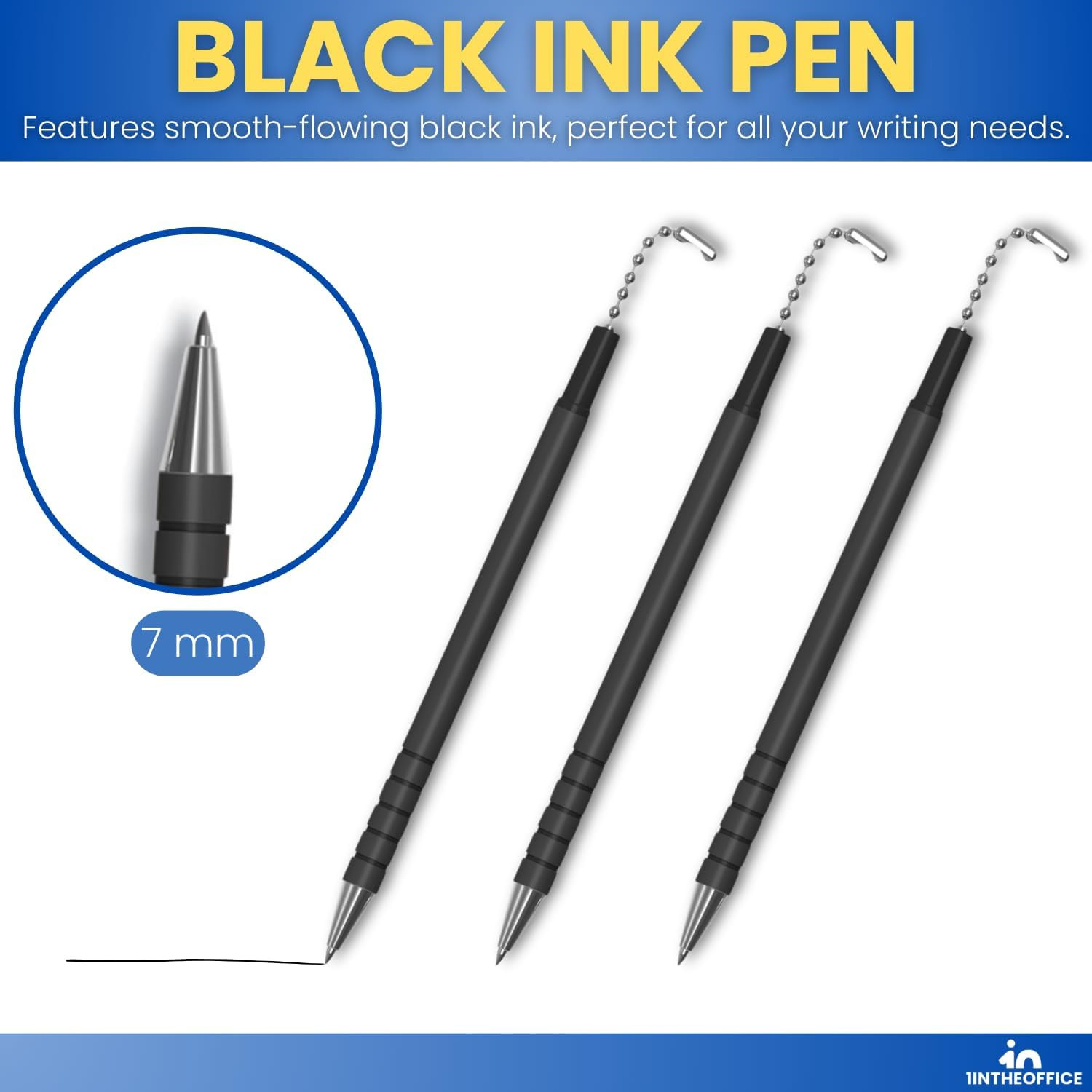 Pen with Chain 7mm Security Pen with Adhesive Pad Pen with Chain For Desk Wit…