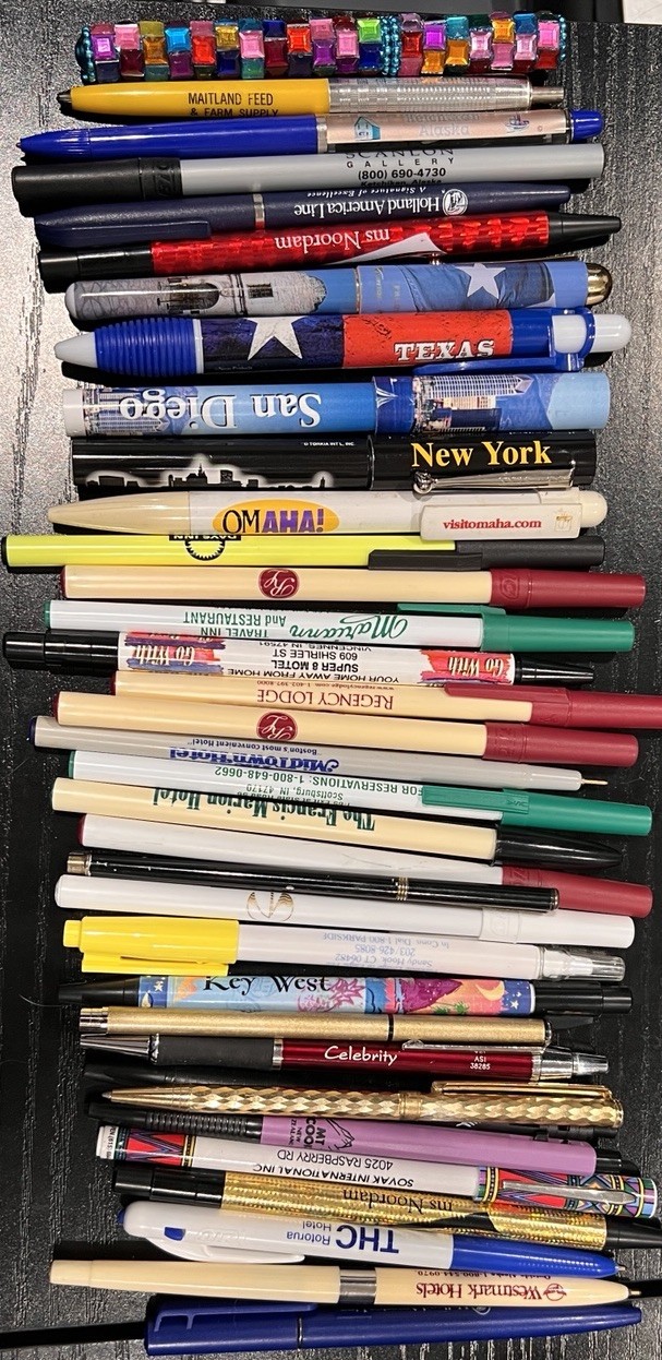 Over 35 Pens (dry Ink) Hotels, New Zealand, Alaska, TX, San Diego, Omaha,…