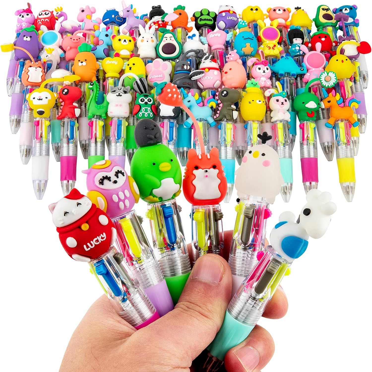 Multicolor Pen in One – Cute Pens for Kids – 60-Pack Multicolor Pens, Perfect…