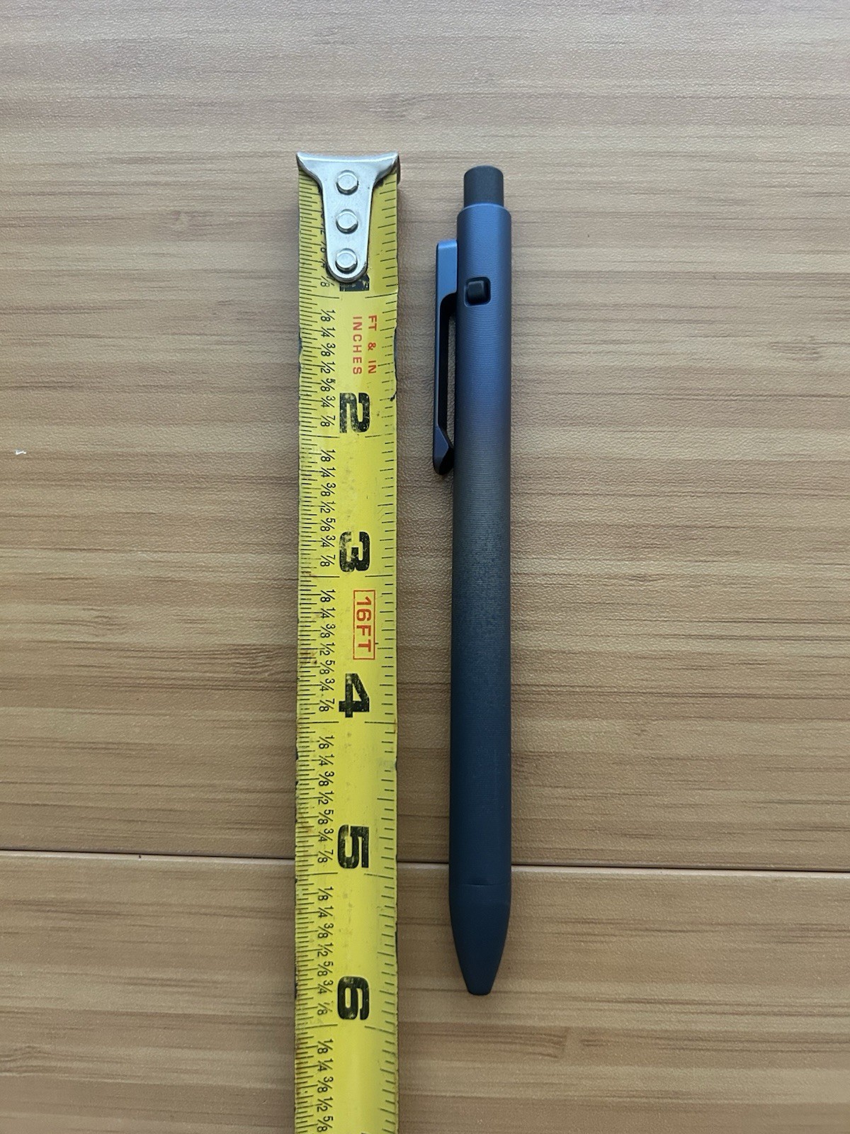 Tactile Turn x Shiny EDC Custom Blue / Gray Cerakote Standard Ti Side Click Pen