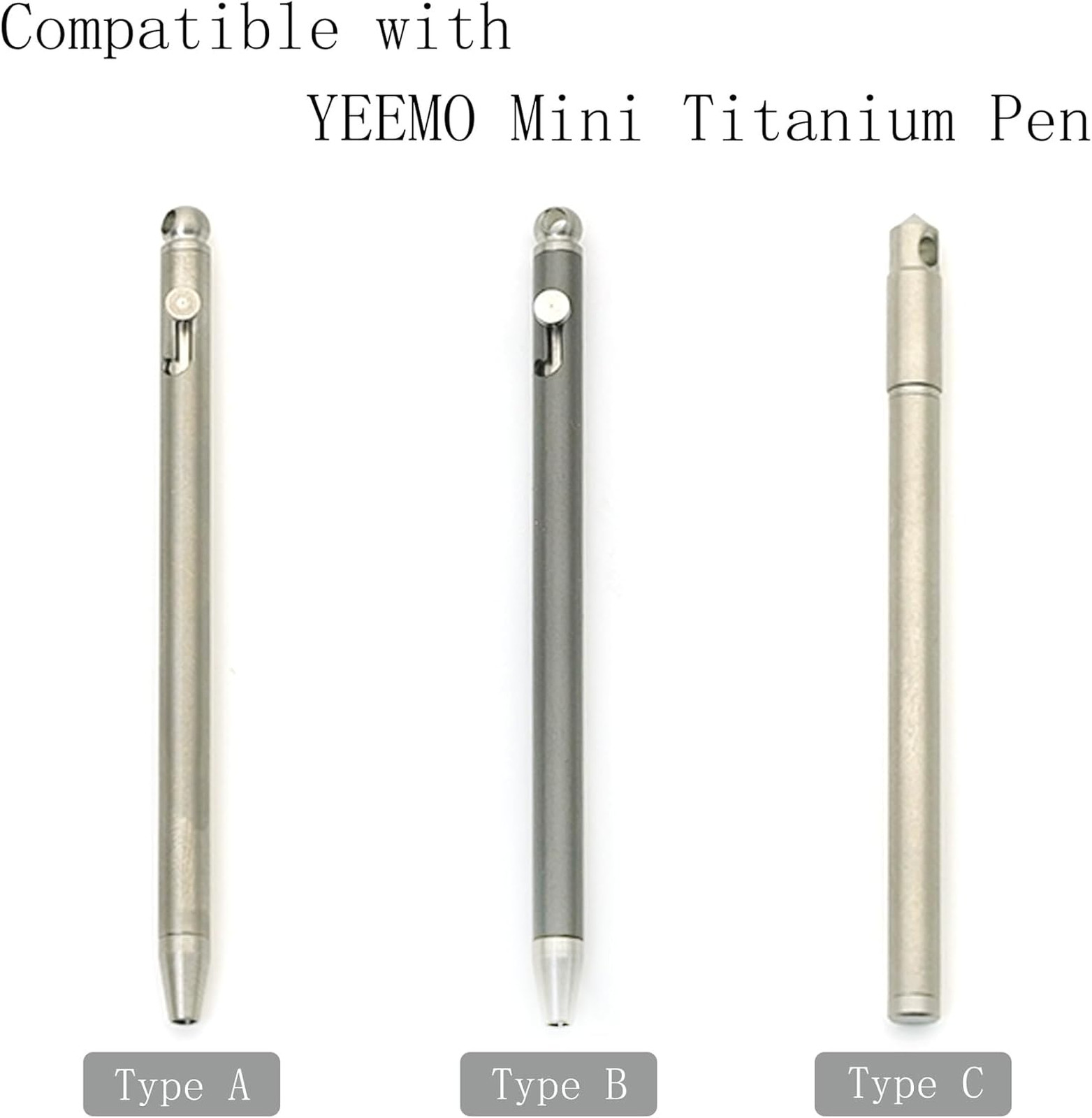Mini Titanium Pen, Compact EDC Keychain Pen, Durable Titanium Body, 82mm