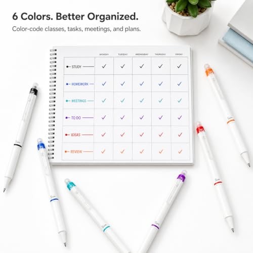 Erasable Gel Pens, 0.7mm Retractable Colored 1 Count (Pack of 24) Multicolor