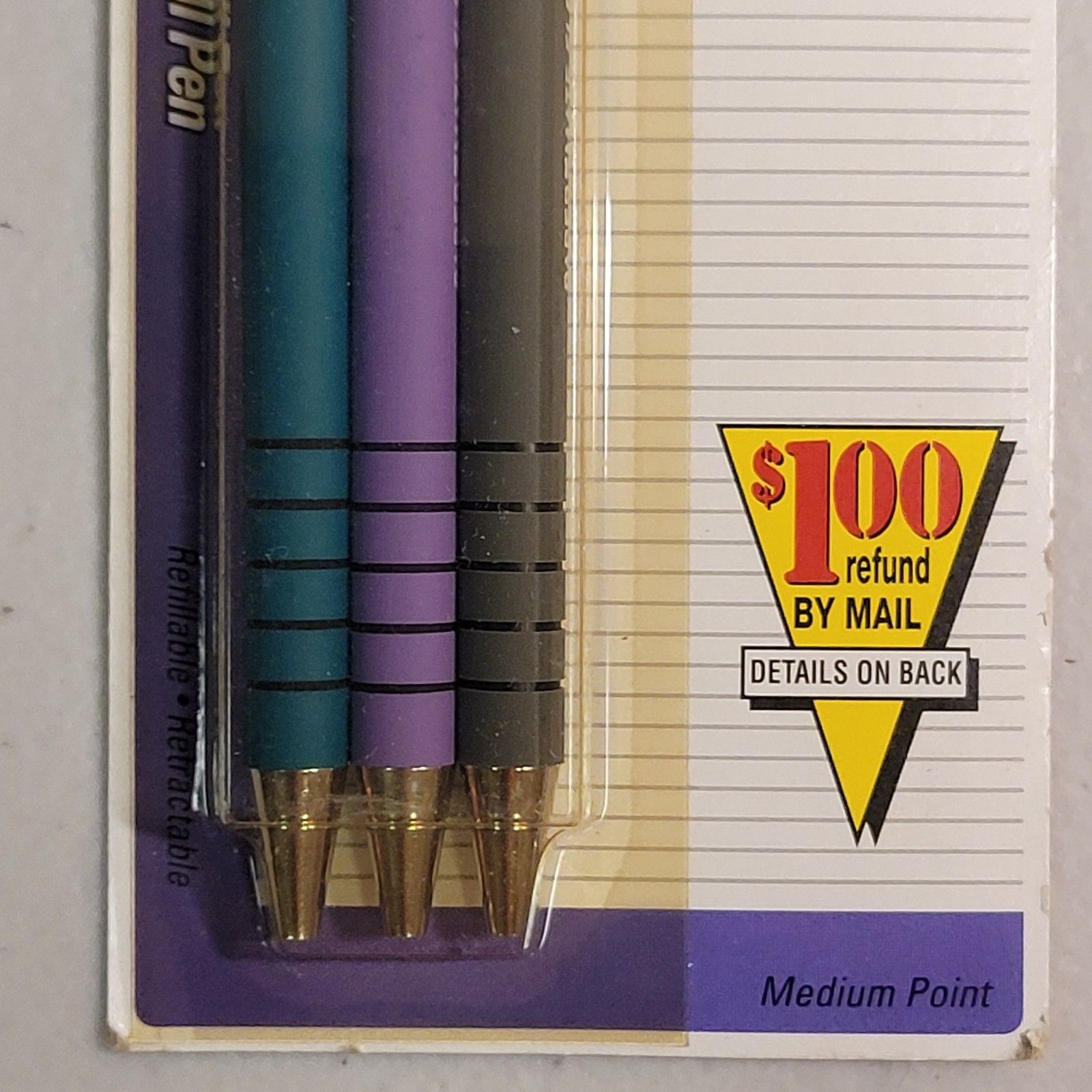 Vtg 1993 Paper Mate Flexgrip Retractable Refillable Ball Pen Black Ink 3 Pack
