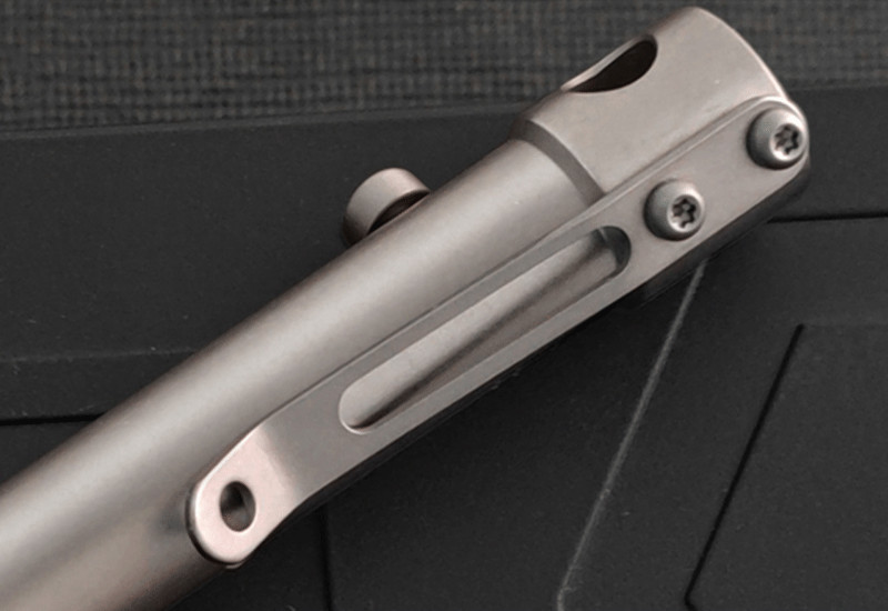 EDC Titanium Practical Pocket Pen Working Signature Ballpoint Pen with 5 Refills