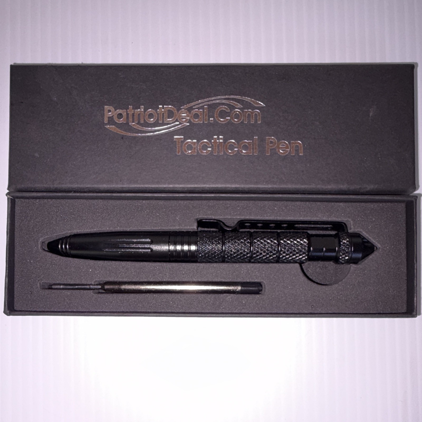 PatriotDeal.com Tactical Metal Ballpoint Pen, Black Ink, Pocket Clip