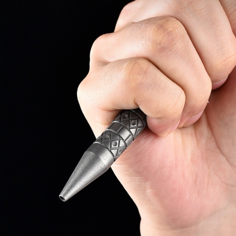Handmade Titanium Ballpoint Pen Business Office Signature Writing EDC Pocket Pen