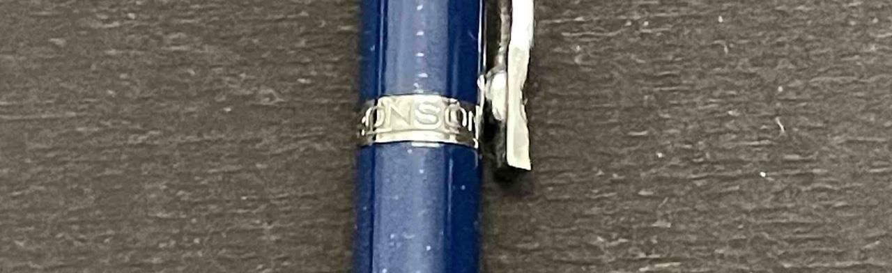 Vintage Ronson Blue Enamel Roller ball Pen Made In Germany With 3 Refills