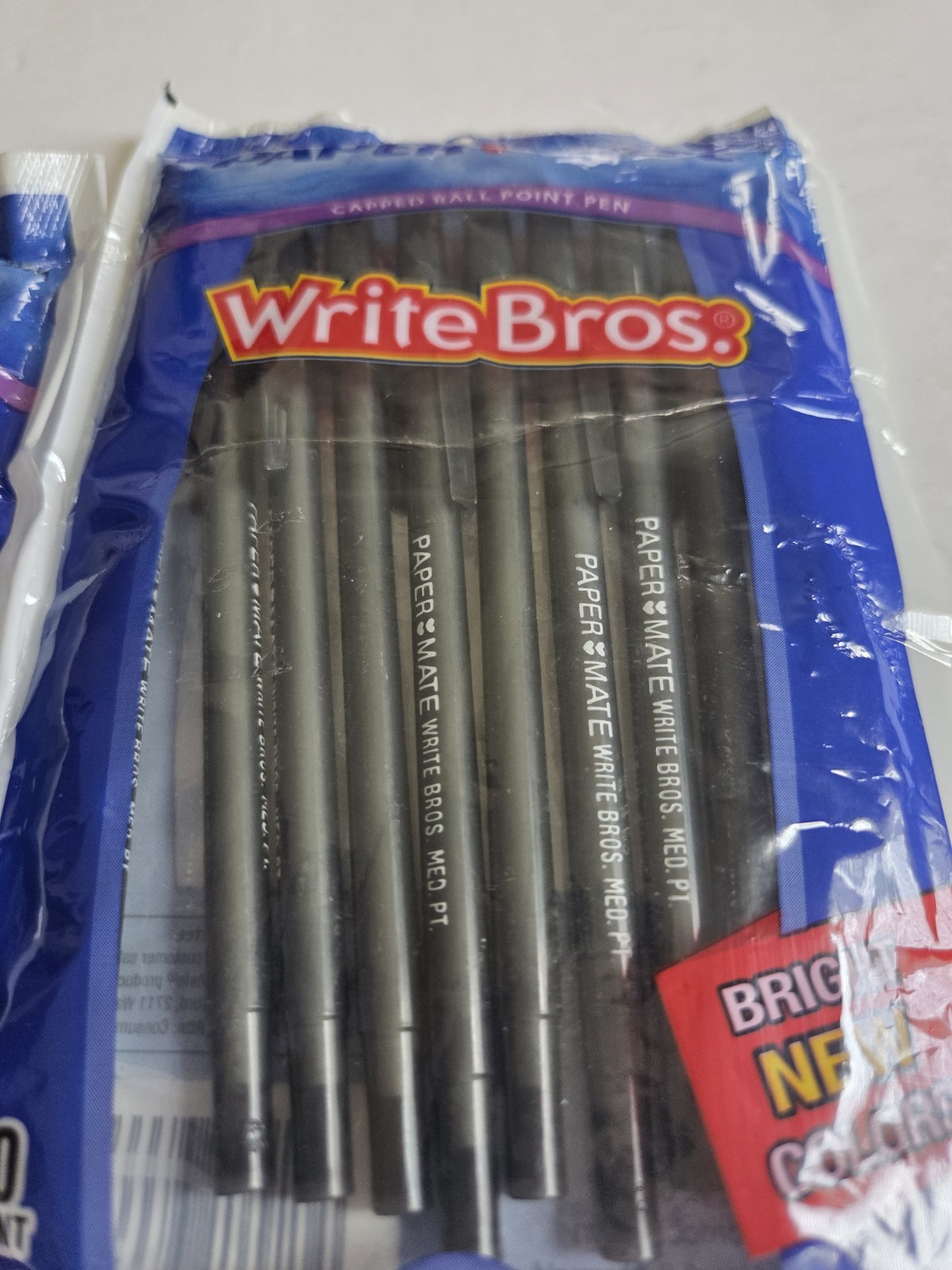 Vtg 2004 Paper Mate Write Bros Ballpoint Pens 10-Pack Black Ink NOS (2 Packs)