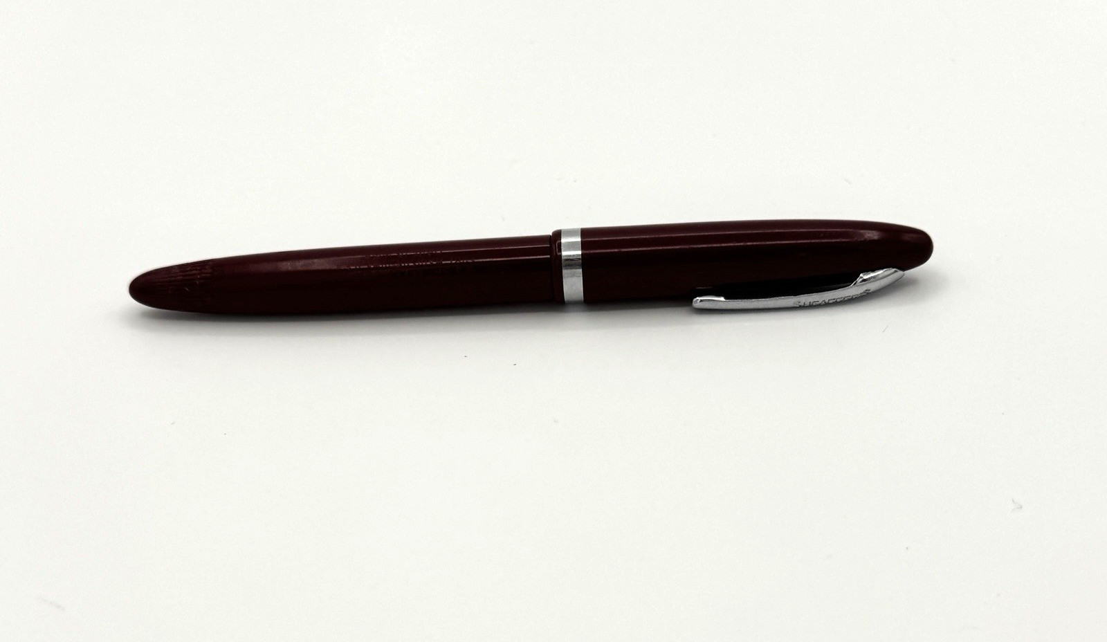 Vintage Sheaffer’s Lever Fill Fountain Pen Burgundy Fort Madison USA Untested