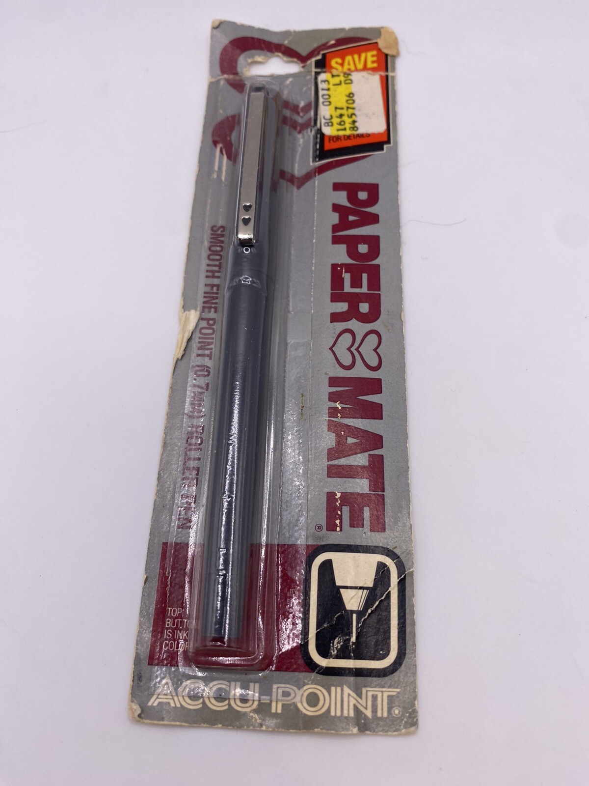 1984 Paper Mate Accu-Point Fine Point Roller Pen Black Ink Made In Japan [New]