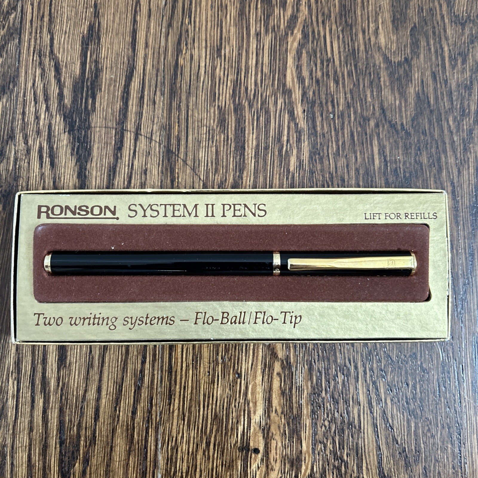 Vintage Ronson System II Pens Flo-ball/Flo- tip Black Made In Germany