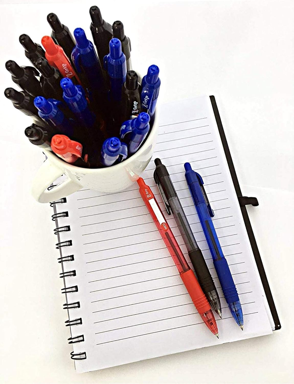Zebra Z-Grip 1.0mm Ballpoint Pen Set – 12 Black & 12 Blue, Ideal for All Ages