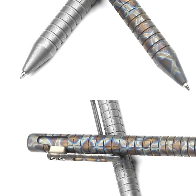 Outdoor EDC Practical Titanium Alloy Pocket Ballpoint Pen Working Pen Portable