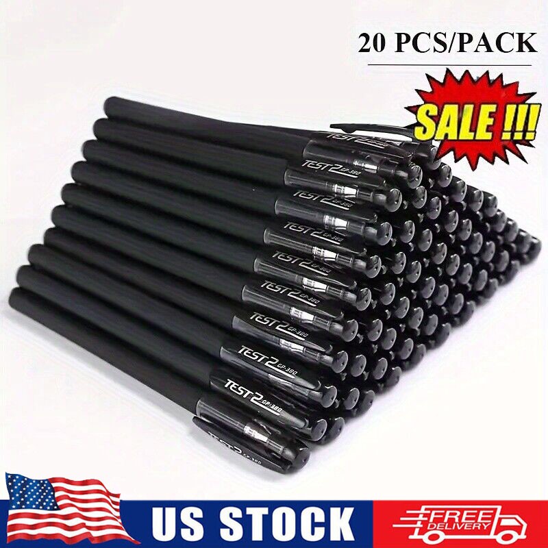 20PCS Ballpoint Pens – 0.5mm Black Ink Ball Point Pens for Office Writing School