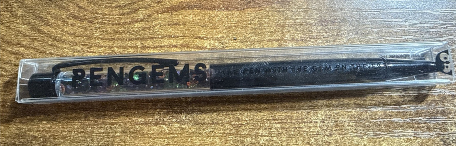 PenGems Pen with Gem – w/ Colored crystals & BOX black