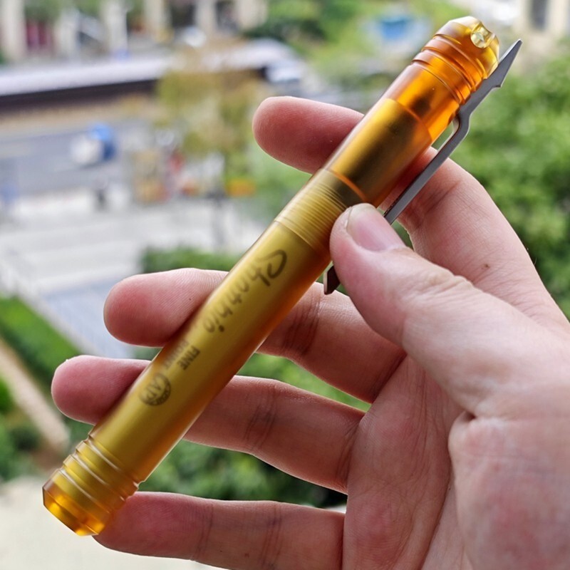 1PC PEI titanium Pocket Marker Pen EDC Portable multifunction replaceable Refill