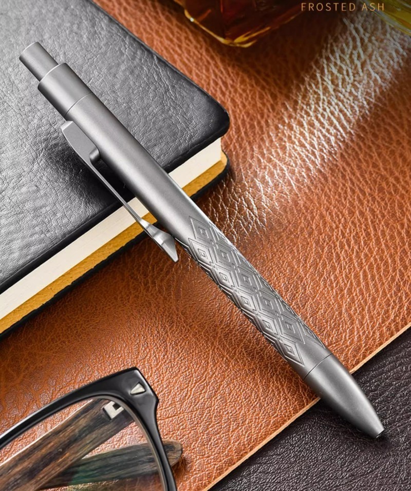 Titanium Alloy Ballpoint Pen EDC Pocket Signature Writing Pen Business Office