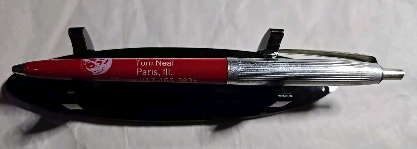 VTG Ball Point Pen Illinois Auction Comm. Co. Paris Illinois