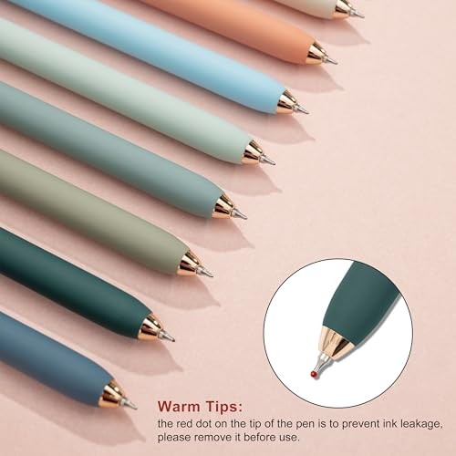 Gel Pens Black Ink Pens for Office 0.5mm Fine Point Pen Gold clip-10 pcs