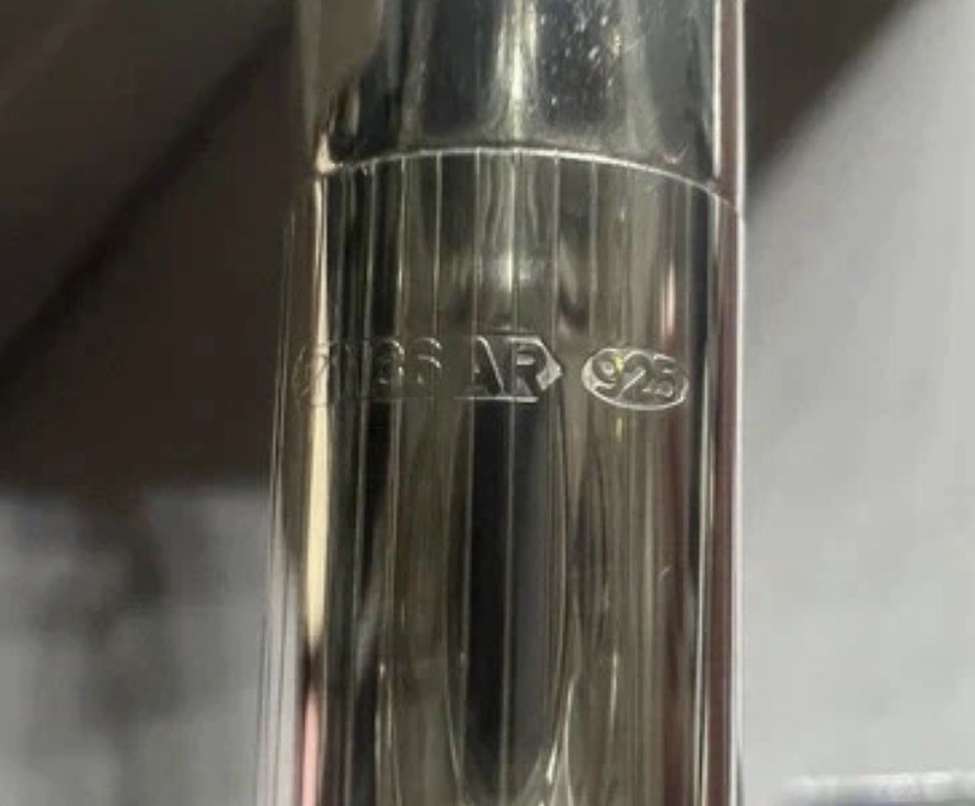 UNOARGENTO Sterling Silver 925 Solid Ballpoint Pen With Engraved Clip
