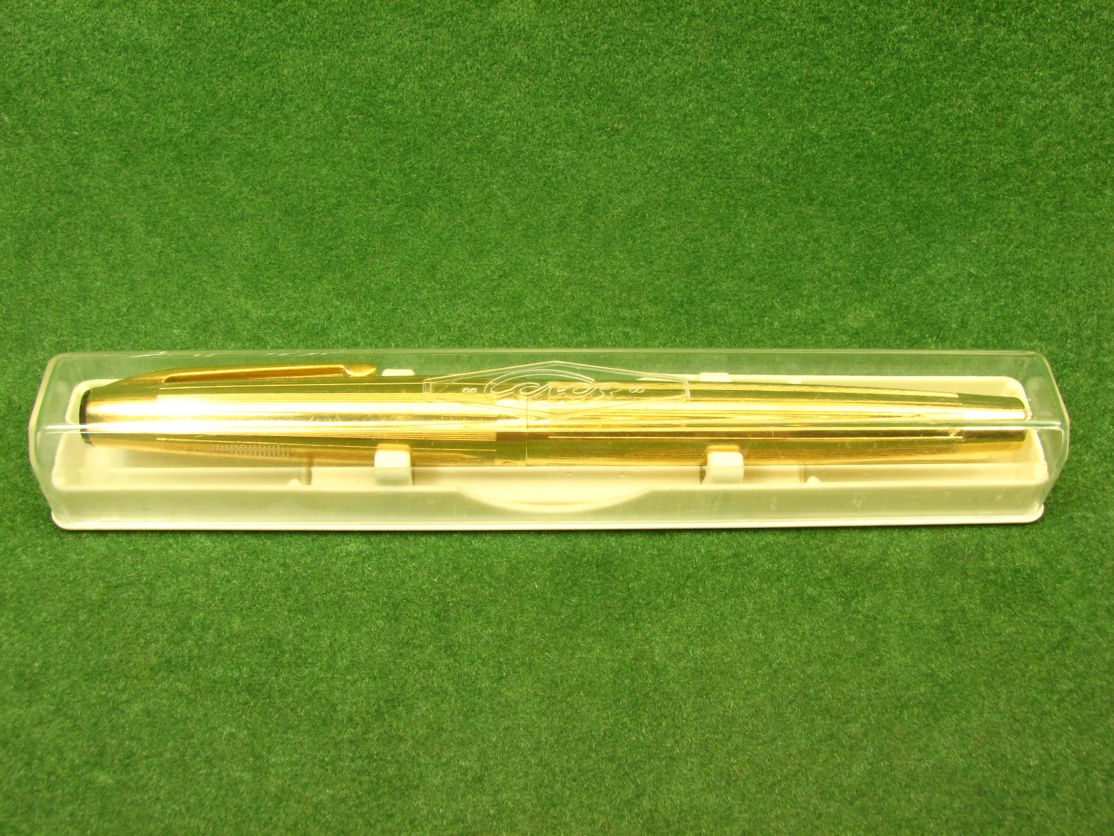 Vintage SOYUZ Goldplated Fountain Pen 14K Gold Nib USSR 1970s NOS