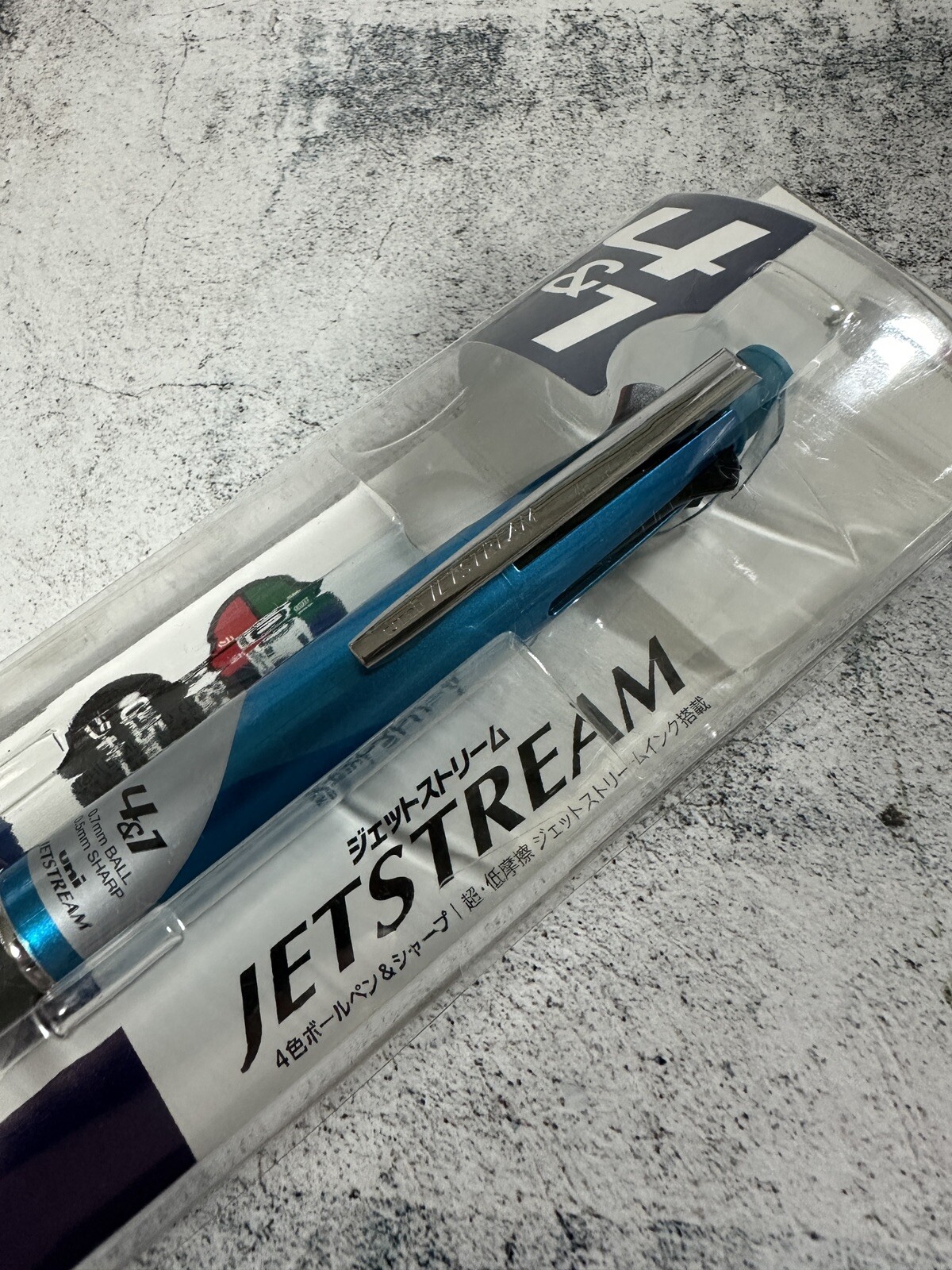 Jetstream 4&1 Metal Light Blue Ballpoint Pen (Black Red Blue Green) And Pen 0.7m