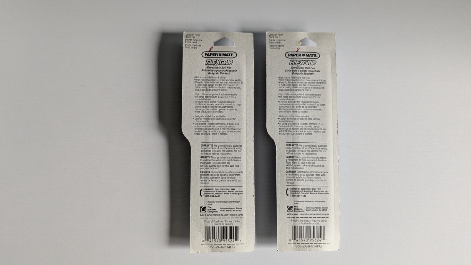 4 Vtg Paper Mate Flexgrip Retractable Ballpoint Pens Black Ink Med Point NOS