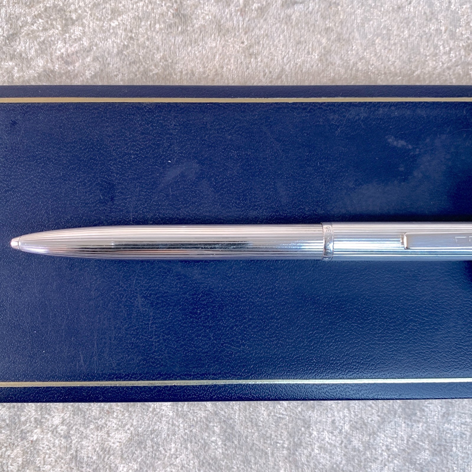 Vintage Dunhill Ballpoint Pen 925 Sterling Silver with Case
