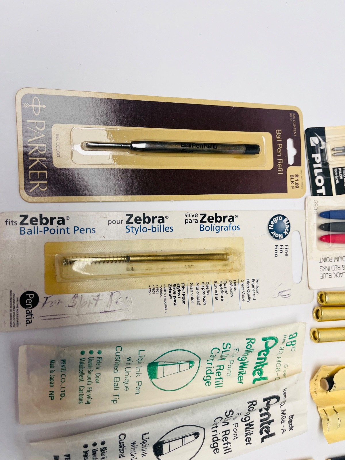 Pens & Refills Writing Instruments Lot Some Vintage Pentel Bic Fisher etc BIN 77