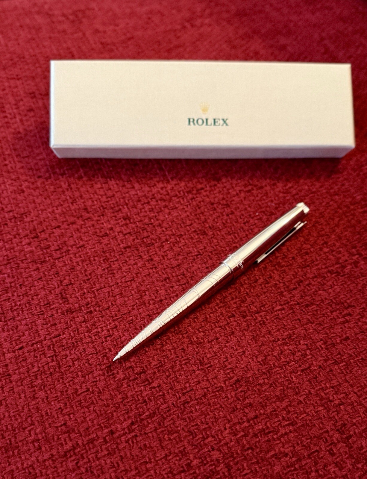 NEW Rolex VTG Style Palladium-Finish Ballpoint Pen | VIP Ad Gift, Refillable