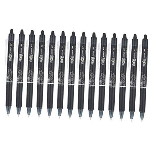 FriXion Clicker Erasable Gel Pens, Fine Point 14 Count (Pack of 1) Black