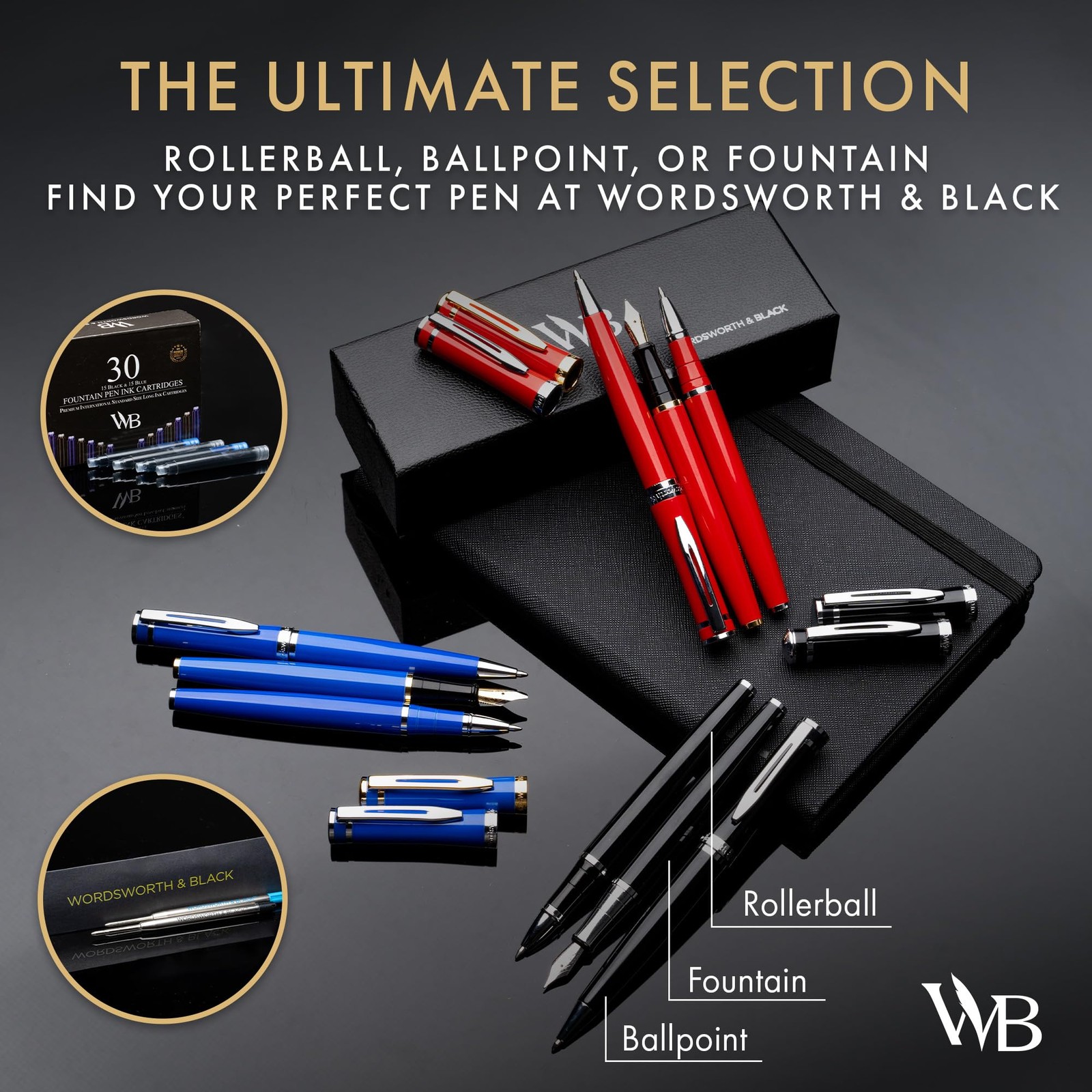 Wordsworth & Black Wordsworth And Black Ballpoint Pen Blue Lacquer- Stunning