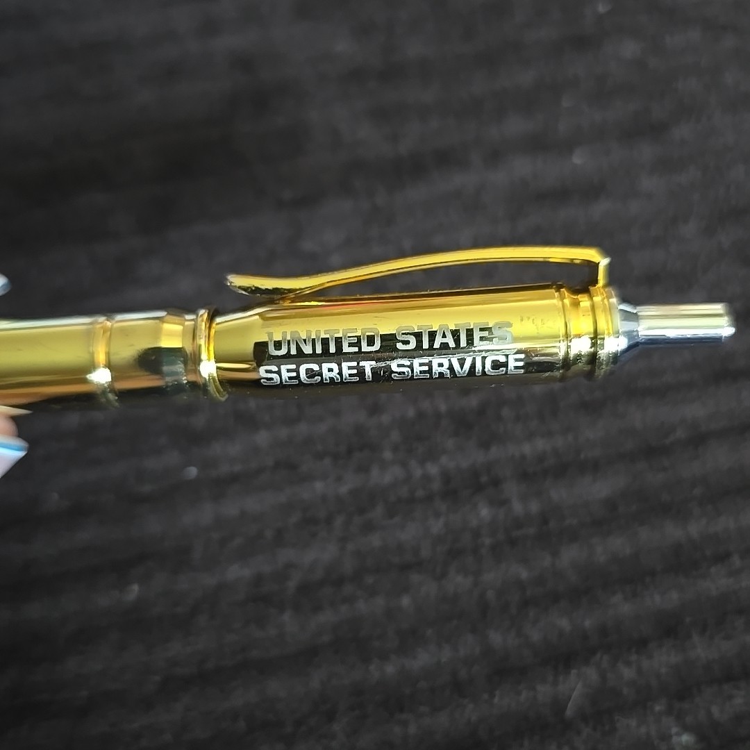 UNITED STATES SECRET SERVICE Bullet Shaped Click Pen Novelty Gift Black INK