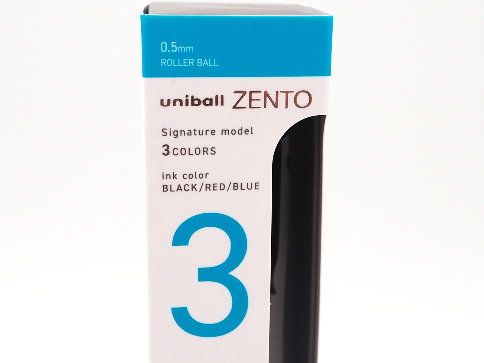 uni-ball ZENTO Signature 3-Color Ballpoint Pen 0.5mm Matte Black UBE3-ZHR-05
