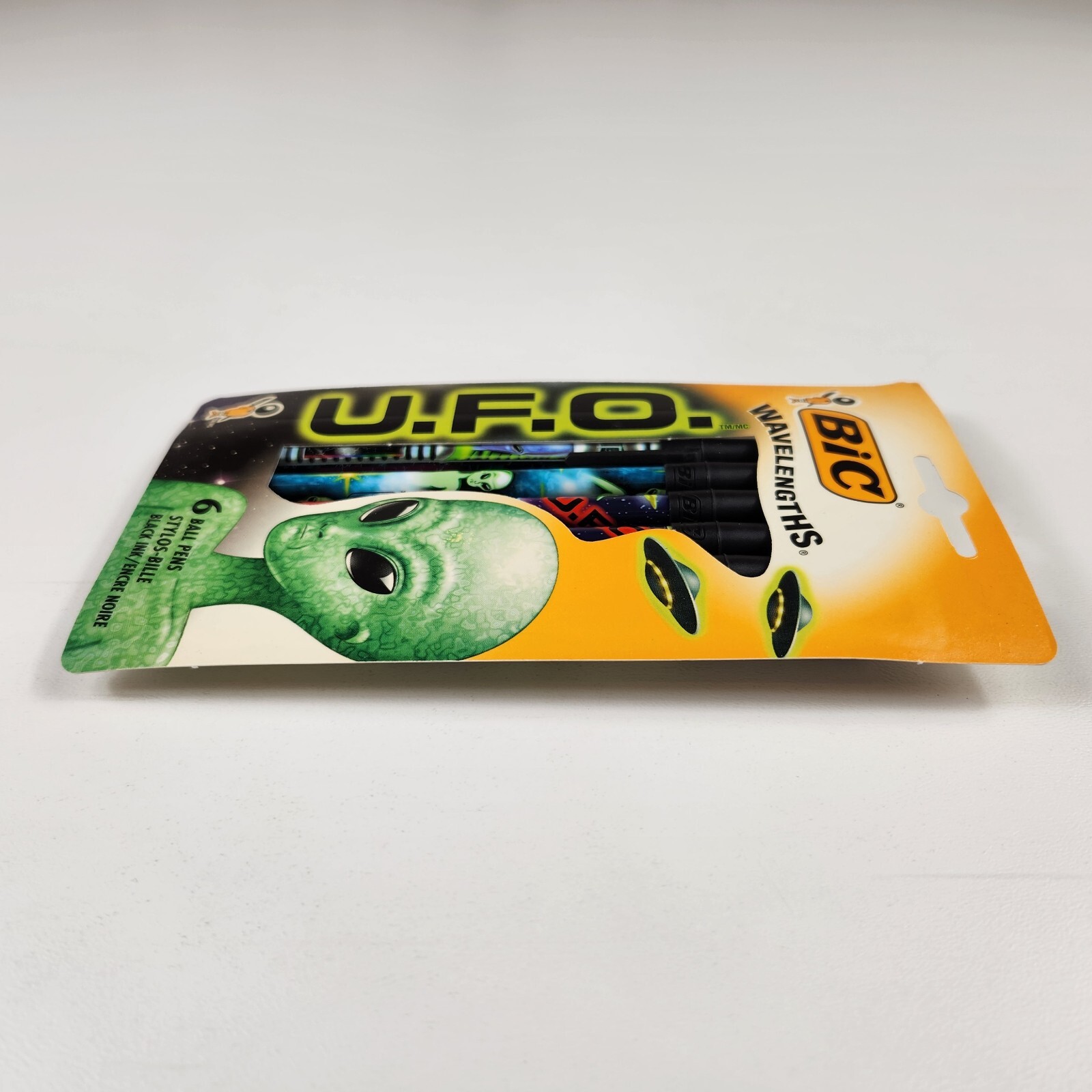 Bic Wavelengths UFO Alien Stick Pens Black Ink Ballpoint 1997 Vintage New NOS